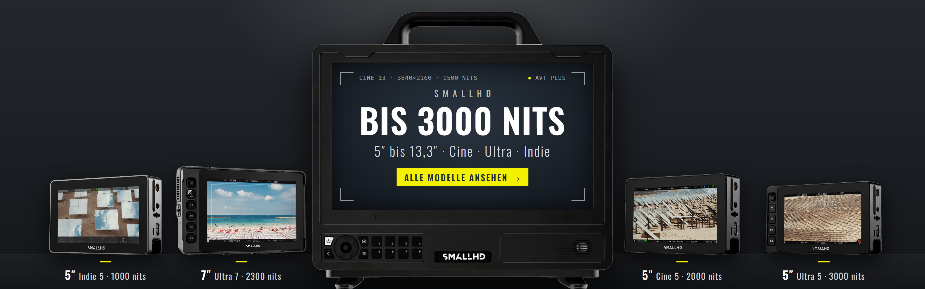 SmallHD-Monitore von 5 bis 13,3 Zoll - Cine, Ultra und Indie