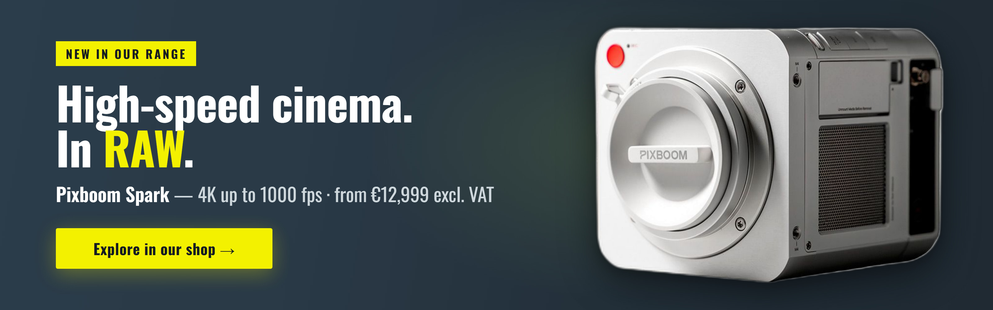 Pixboom Spark high-speed cinema camera – 4K up to 1000 fps