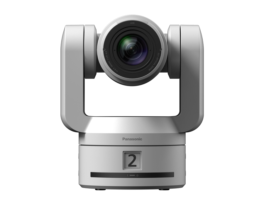 Panasonic AW-UER200/UER210 Roll-PTZ-Kamera, Weiß, Frontansicht