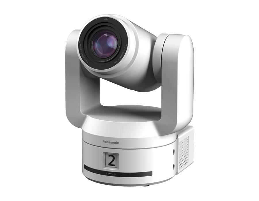 Panasonic AW-UER200/UER210 Roll-PTZ-Kamera, Weiß, Schrägansicht