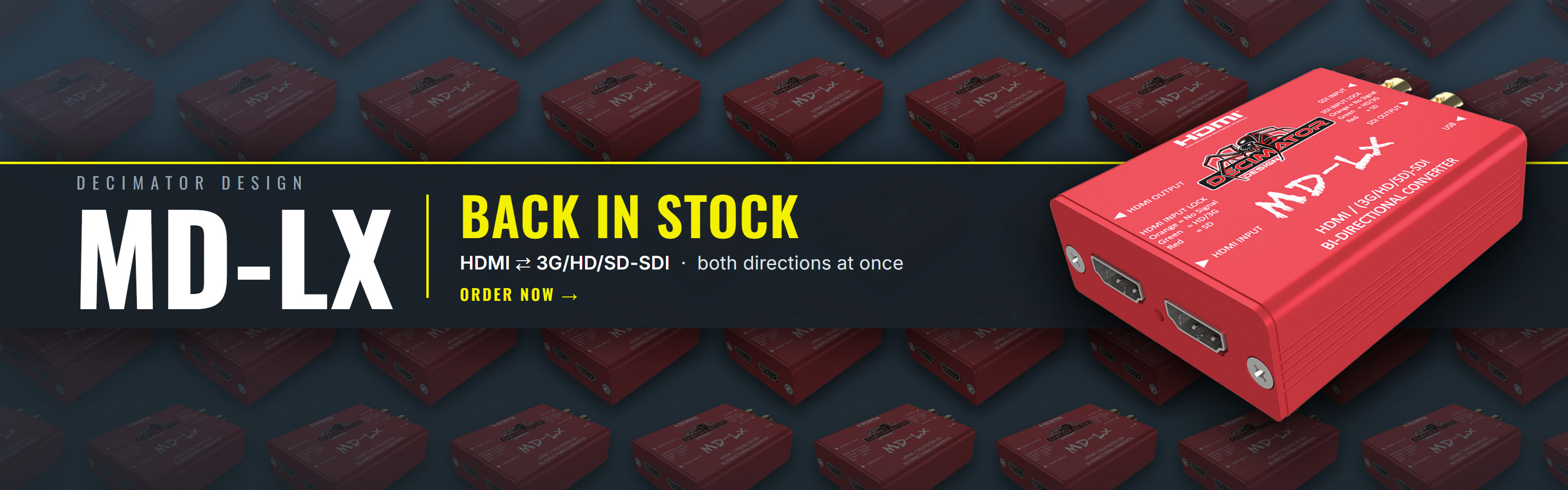 Decimator MD-LX - bi-directional HDMI/3G-SDI converter, back in stock