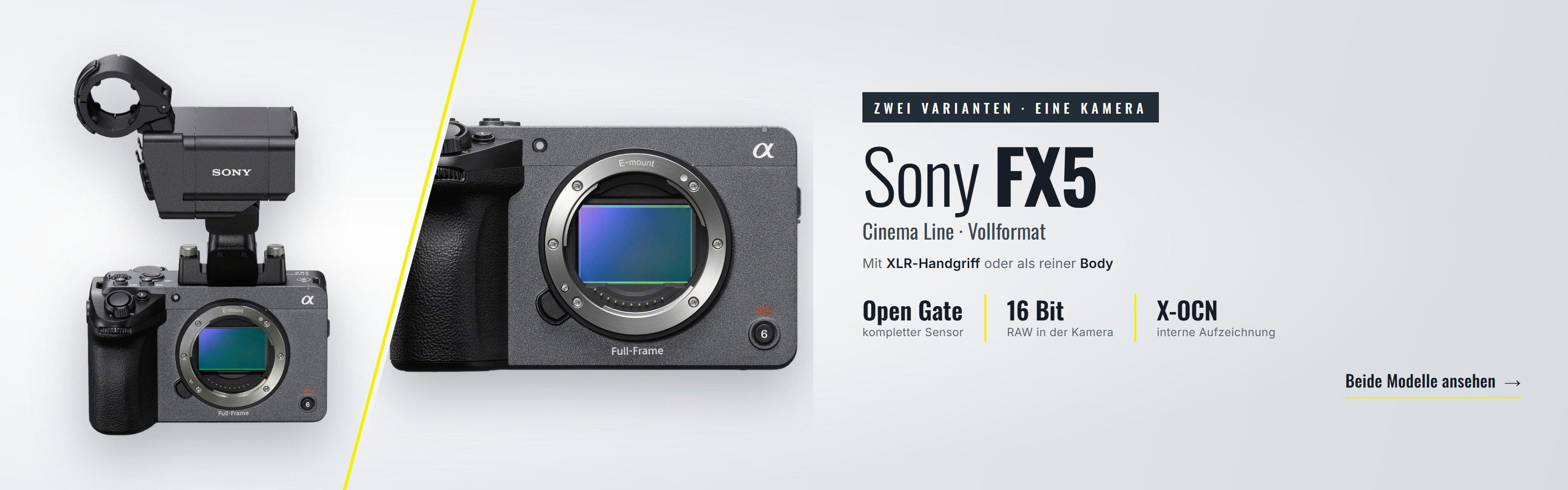 Sony FX5 - mit XLR-Handgriff oder als Body