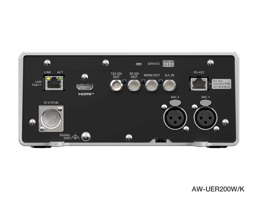 Panasonic AW-UER200 Rückseite mit Anschlüssen
